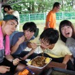 食事風景:富山ランニングクラブ夏バーベキュー大会in東福寺野自然公園