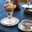 富山カフェ日記：紅茶専門店ローズウッドの桃丸ごとパフェが美味しい！